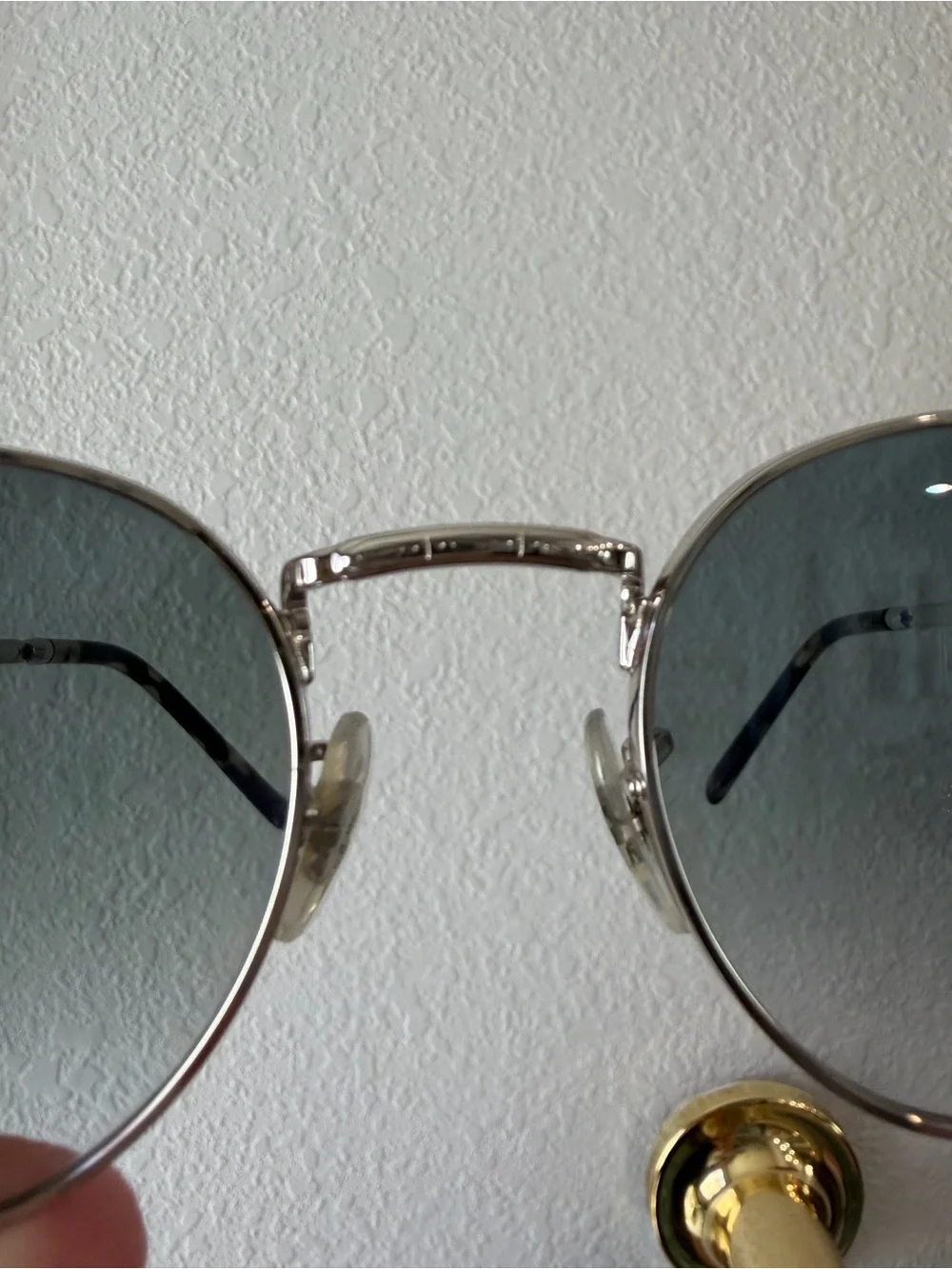 Ray-Ban Silver Frame Sunglasses with Blue Gradient Lenses